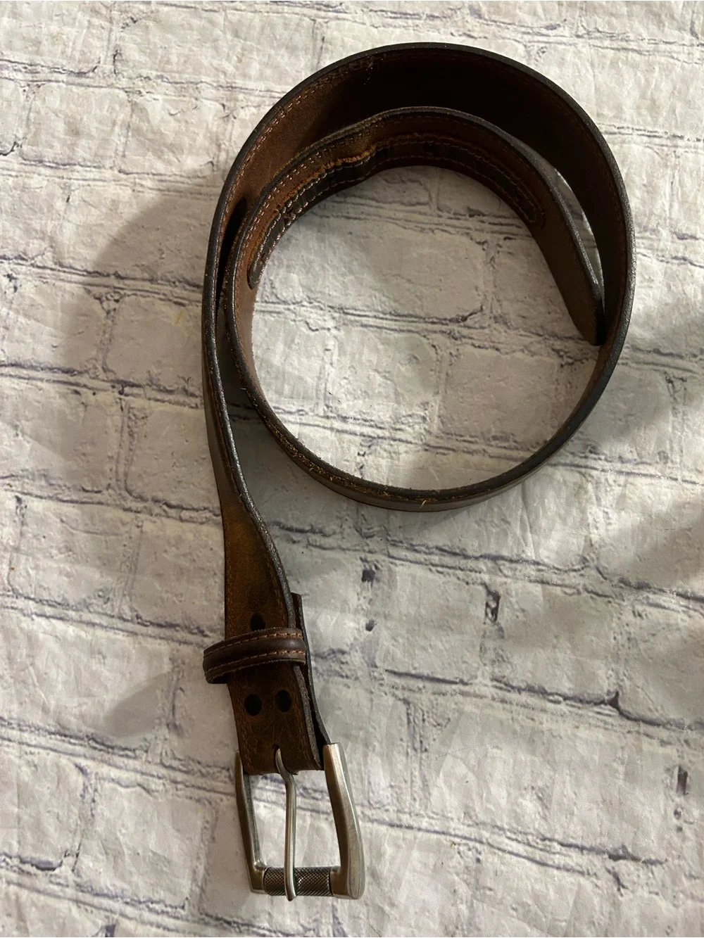 DISTRESSED RUSTIC BROWN CHANGEABLE BUCKLE & RUGGED BLACK  GRAPHIC BUCKLE BELTS